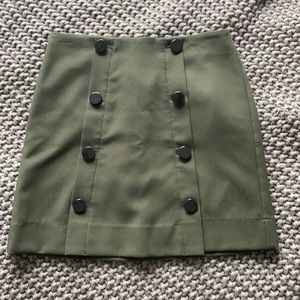 LOFT Green Skirt with Button detail 4P